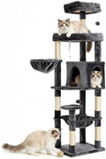 67-Inch Cat Tree with Bed, Observation Deck, Plush Platform & Toy Ball by Unknown