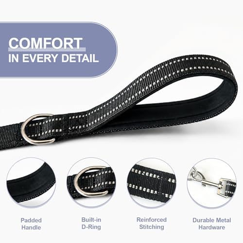 Double Dog Leash Padded Handle 360°Swivel No Tangle Dual Leash - Image 4