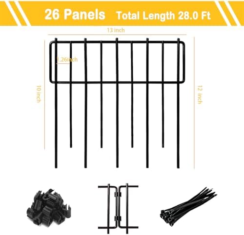 26 Pack Animal Barrier Fence, 12In x 28.00Ft Upgrade 1.26 in Gap Decorative - Image 4