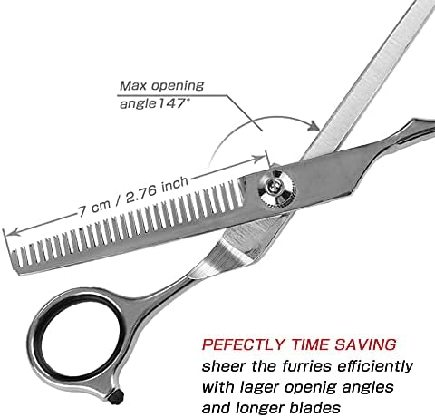 Dog Grooming Scissors 4CR Stainless Steel Pet Thinning Shears, Heavy-duty - Image 4