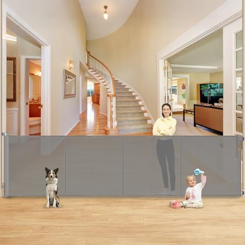 Reinforced 42" Extra Tall X 159" Extra Wide Baby Gate Retractable Baby Gates by Babyproofingoutletcovers
