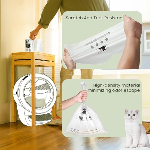 40 Pack Cat Litter Box Robot Model 5/4/3 Waste Bags, Automatic Litter Box - Image 6