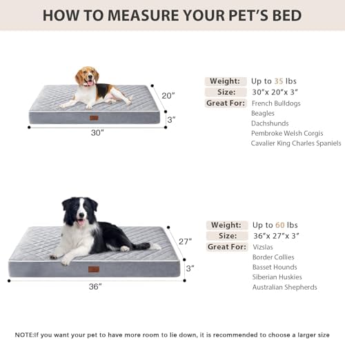 WNPETHOME Orthopedic Waterproof Dog Bed Medium - Image 6