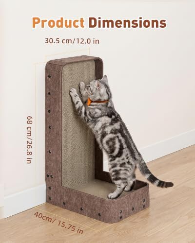 26.8" Cat Scratcher, L-Shaped Scratch Pad - Image 2