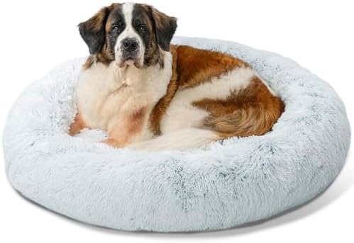 Best Friends by Sheri Original Calming Donut Dog Bed, Frost Gray by BestFriendsbySheri