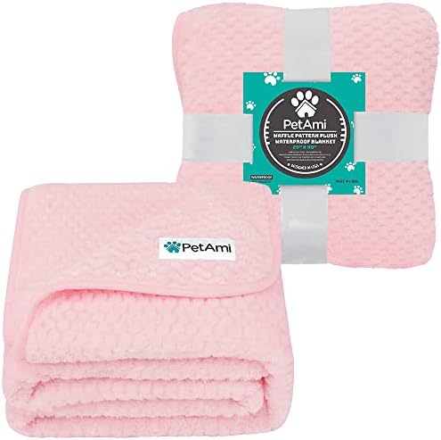PetAmi Waterproof Dog Blanket, Leakproof Puppy Blanket, 29x40 Light Pink - Image 2