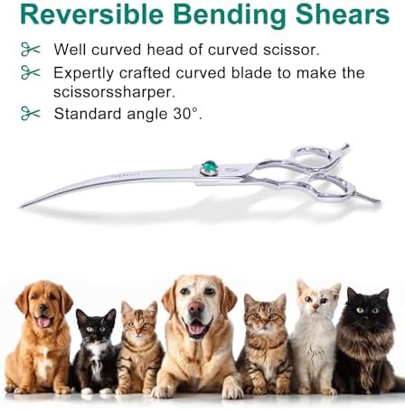 Dog Grooming Curved Scissors 7 inch Professional Pet Shears Made Of Japanese - Image 4