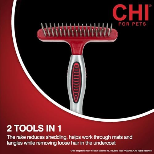 CHI for Dogs Double-Sided Shedding Rake and Blade - Image 2