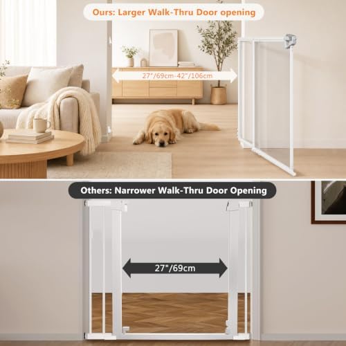 27"-42" Extra Wide Dog Gates for Doorways - Image 5