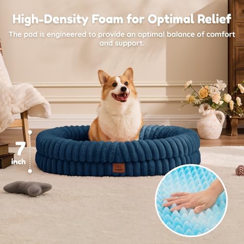 ChiXnuggle Orthopedic Dog Bed, Washable Cover, Faux Fur Bolster Pet Couch - Image 5