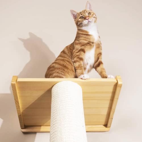 Modern 78.7“ Tall Leaning Wall Sisal Cat Tree Tower Scratching Post Pillar at - Image 2
