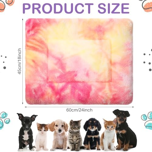 Haull 4 Pcs Waterproof Guinea Pig Bedding Mat, Tie Dyed, 18 x 24 - Image 2