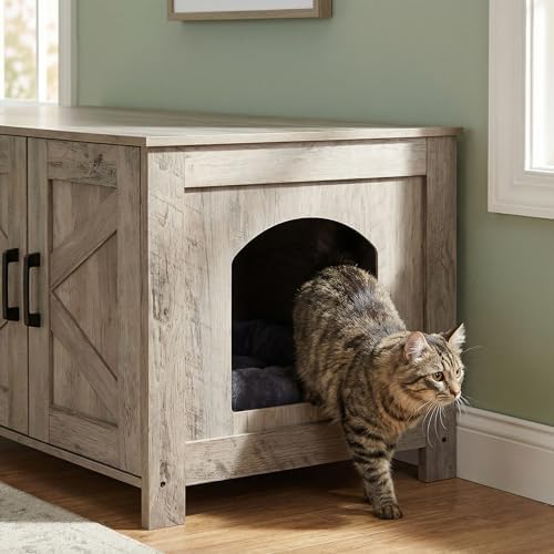 Homhedy 47.2”L Cat Litter Box Enclosure - Image 6