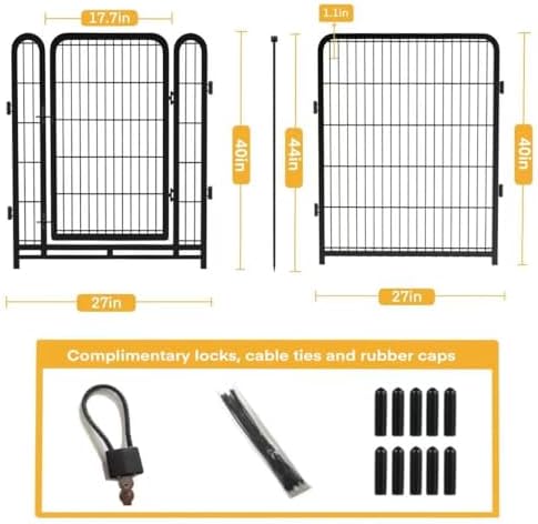 Getlay Dog Fence Outdoor 40inch 8 Panels - Image 3