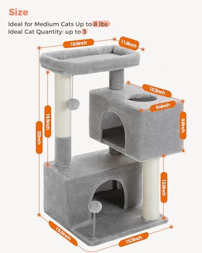 Small Cat Tree for Kittens, 32 in Cat Tower - Image 5