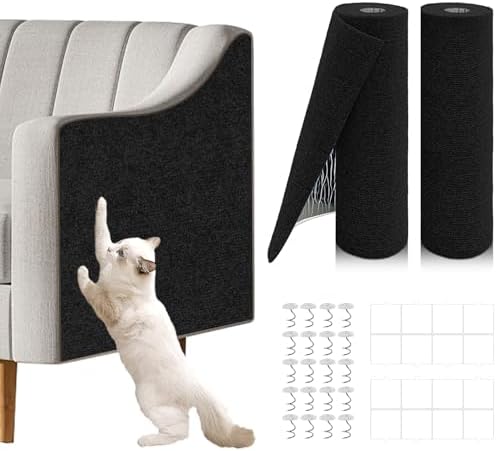2 Pcs Self-Adhesive Cat Scratch Mat, Cat Scratch Furniture Protector by Unknown