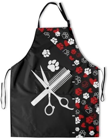 Art Apron with Pocket for Women Men by DZGlobal