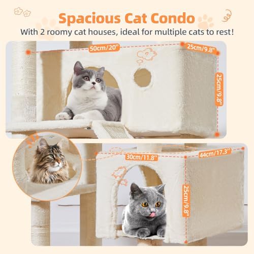 Taoqimiao Cat Tree, 71 in Extra Large Cat Tower - Image 4