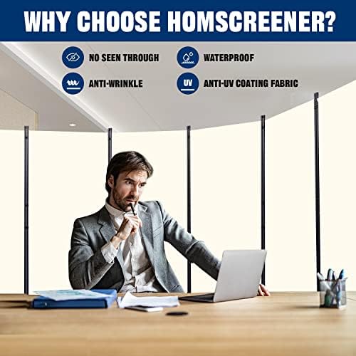 Room Divider 6 Panel-204''Wide, 6FT Room Dividers and Folding Privacy Screen - Image 2