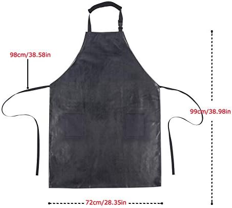 Homsolver Waterproof Dishwasher Apron, Adjustable Rubber Butcher Apron - Image 5