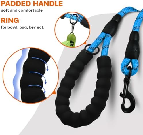 Taglory Rope Dog Leash for Small Medium Dogs, 4 FT Padded Handle - Image 4