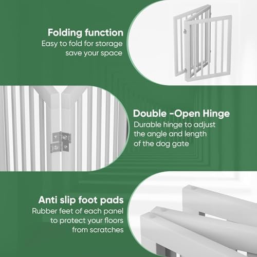 Dog Gates for Doorways, Tall Dog Gate Indoor, Foldable Pet Gates for Doorways - Image 3