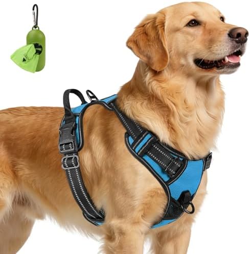 Joytale No Pull Dog Harness for Extra Large Dogs, Front Clip, Sky Blue by Joytale