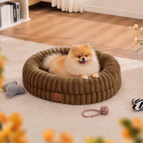 ChiXnuggle Orthopedic Dog Bed, Washable Cover, Faux Fur Bolster Pet Couch - Image 3