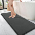 OLANLY Memory Foam Bathroom Runner Rug 47x17, Absorbent Long Mat, Dark Grey by OLANLY