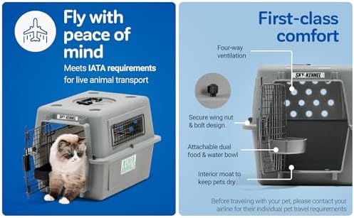 Petmate Sky Kennel for Air Travel, 48in Dog Crate for Pets 90 to 125lbs - Image 2