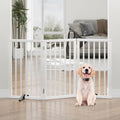 Dog Gates for Doorways, Tall Dog Gate Indoor, Foldable Pet Gates for Doorways by Algherohein
