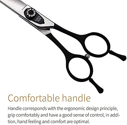 Dog Grooming Curved Scissors for Pets, Japan 440C Stainless Steel, Sharp Blade - Image 5