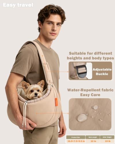 Pet Sling Carrier for Small Dogs & Cats up to 15 lbs, Puppy Carrier Purse - Image 3