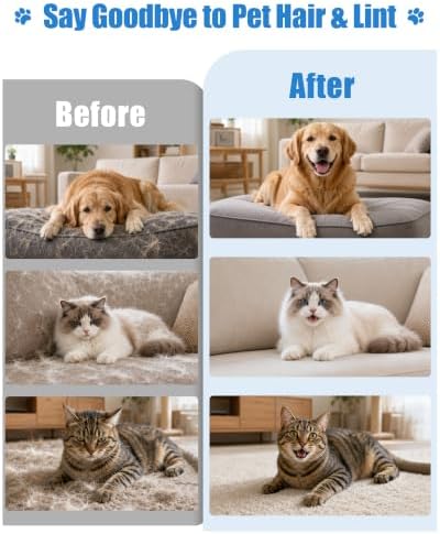 2 Pack Pet Hair Removal Glove for Dogs & Cats - Image 6