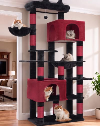 Heybly Cat Tree, 76-Inch Tall Heavy Duty Cat Tower by HEYBLY