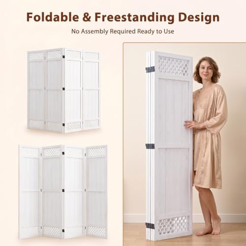 Wood Room Divider Privacy Screen - Image 3