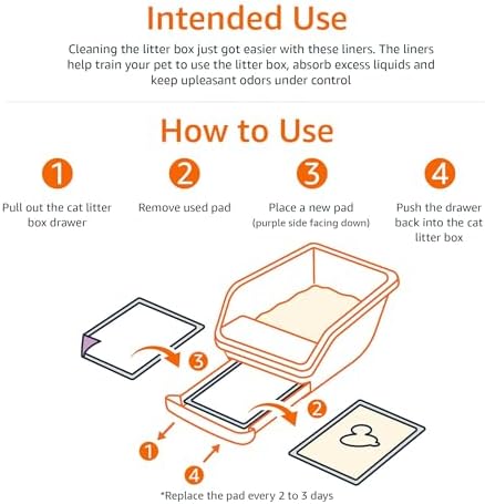 Amazon Basics Cat Pee Pads, Super Absorbent, Odor Control, Universal Fit - Image 4