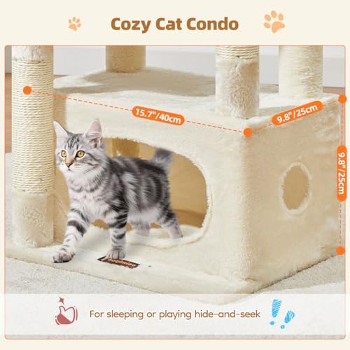 Taoqimiao Cat Tree, 38.5In Cat Tower - Image 3