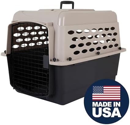 Petmate Vari Dog Kennel, Portable Pet Carrier, Taupe and Black - Image 2