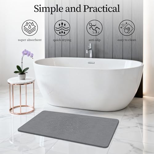 THMINS Extra Large Stone Bath Mat - Image 3
