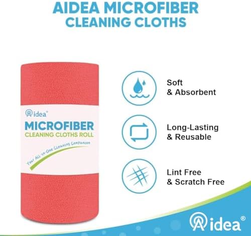 AIDEA Microfiber Cleaning Cloth-165 Sheets 3 Roll - Image 3