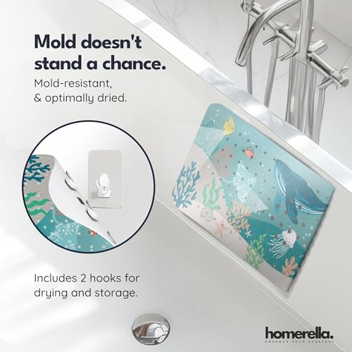 homerella Bathtub Mat Non Slip Kids 28x16 Baby Bath Mat Non Slip Anti Mold - Image 3