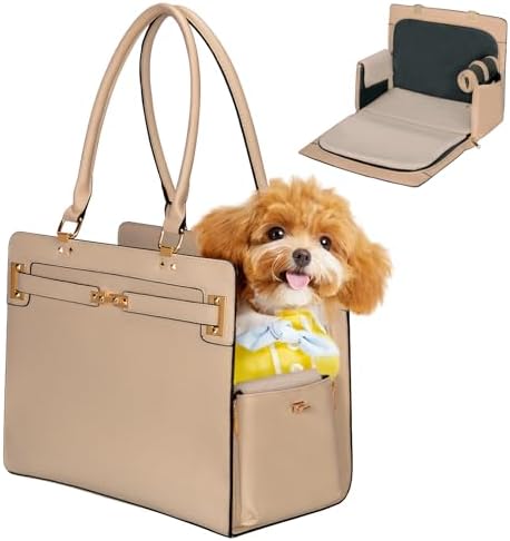 2-in-1 Stylish Dog Purse Carrier Soft-Sided Carriers Travel Tote Bag by Minsong