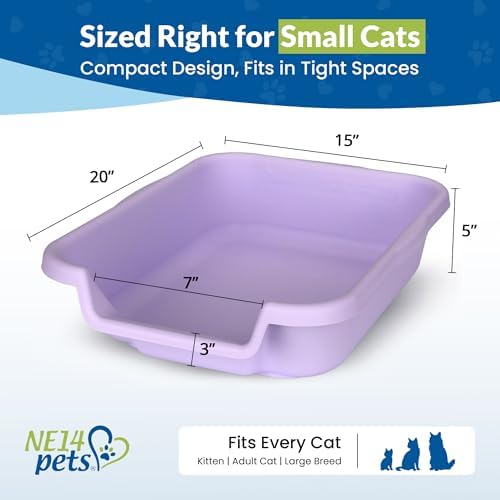 KittyGoHere Senior Cat Litter Box, Small Litter Pan, Small Lavender - Image 6