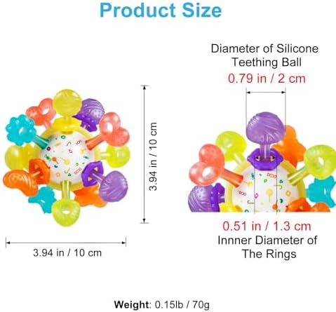 Baby Montessori Sensory Toys for 0-6 6-12 Months, Baby Teether Teething Toys - Image 6