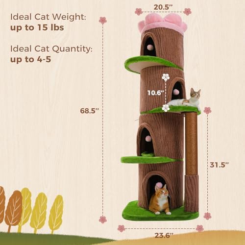 MUTTROS 68.5" Forest Cat Tree Tower - Image 6