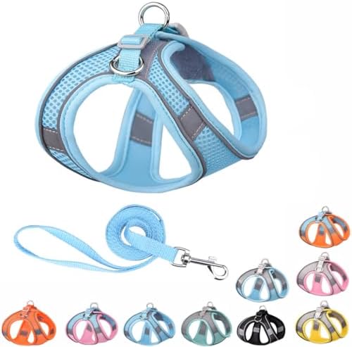 XXS Dog Harness and Leash Set, Puppy Harness Girl Cats Vest by YOUALSO