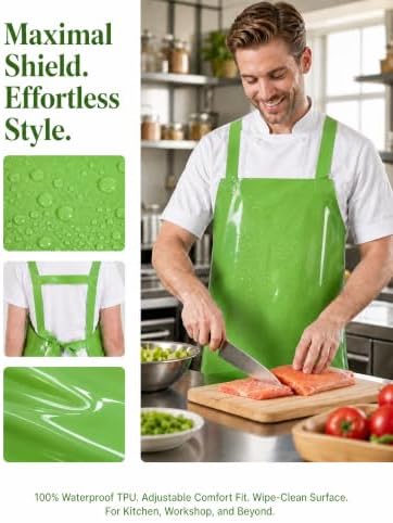 Molaxhome TPU Waterproof Apron Lightweight Oil-resistant Chef Apron - Image 5