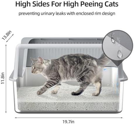 2PACK Stainless Steel Cat Litter Box - Image 3