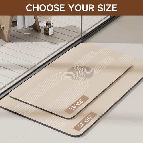 Ultra Thin Bath Mat 32"x20", Absorbent Quick Dry Washable Bath Rug - Image 2